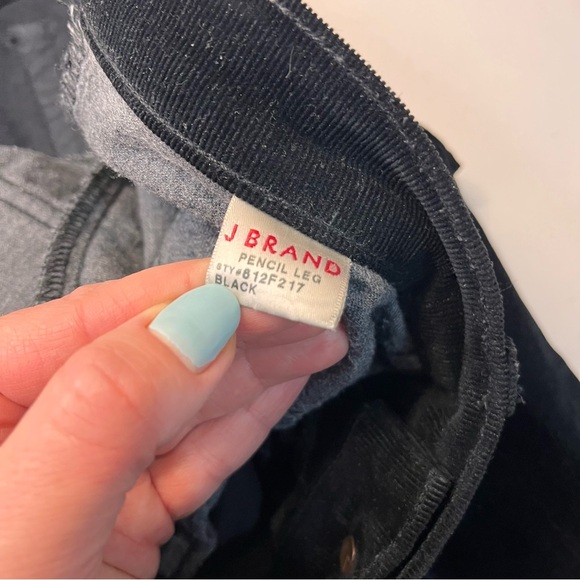 J Brand Black Pencil Leg Corduroy Pants Cotton Slim Skinny, size 27 - Picture 11 of 15